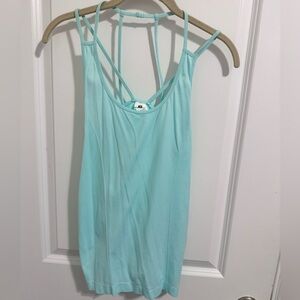 Women's Strappy Tank Top - Light Aqua